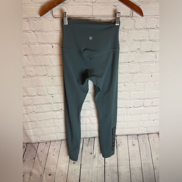 Lululemon Barrys Green Full Length Leggings Size 2 - Picture 9 of 9